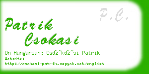 patrik csokasi business card